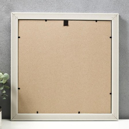 Photo frame plastic 30x30 cm, gold with white (plastic screen)-2