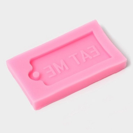 Mold "Eat me", Silkon, 6 × 3.5 × 0.8 cm, color mix-1