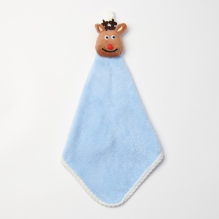 A towel kitchen shade "Deer", col. Blue 30*30 cm 270g/m2-1
