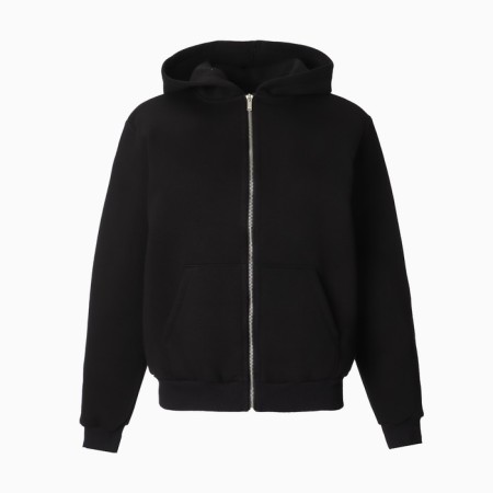 Women's sweatshirt is laid down, the color is black, size 48-4
