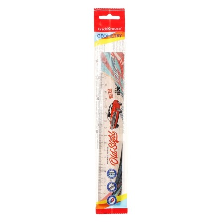 Line 20 cm Erichkrause "Vintage Car", plastic, opaque, with a pattern, euro suspension-1