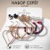 Earrings set 6 pairs "Cosmos" heart, colored in gold