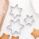 A set of forms for cutting the cookies "Snowflakes", 3 pcs, 6.5 × 6.5 cm, chrome color