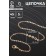 A chain with a carbine l = 45 cm (set of 5 pcs.) Small weaving, color gold