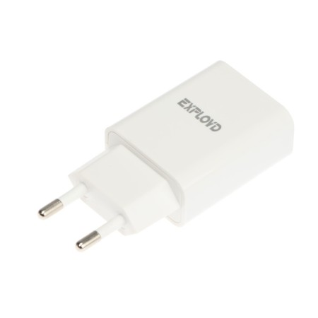 EXPLOYD EX-Z-1423, 2 USB, 2.4 A, MicroUSB cable, 1 m, white.-3