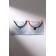 Bracelets "Demetrons" Heart, black-red color, l = 17 cm
