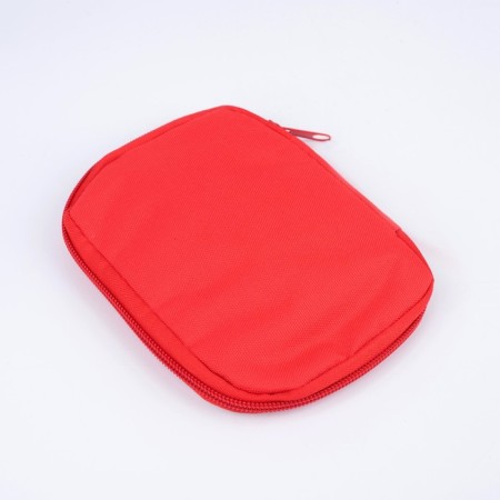 Cosmetic bag with lightning, red color-1