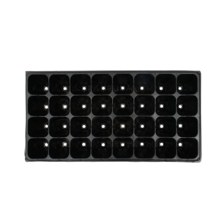 Cassette for growing seedlings, 32 cells, 180 ml, of plastic, black, 51 × 28 × 10 cm, Greengo-9