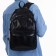 City backpack on a zipper, black color