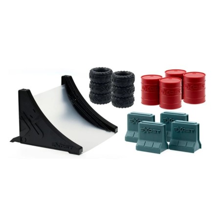Set of game Jump, 4 cars, ramp, 14 accessories-2
