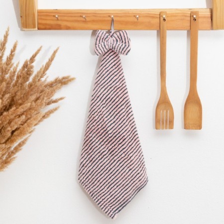Kitchen towel of the share "Bow" 30*30cm, col. pink, microfiber 100% p/e