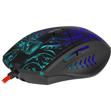 Mouse Defender Titan GM-650L, wired, game, optical, backlight, 7200DPI, black-6