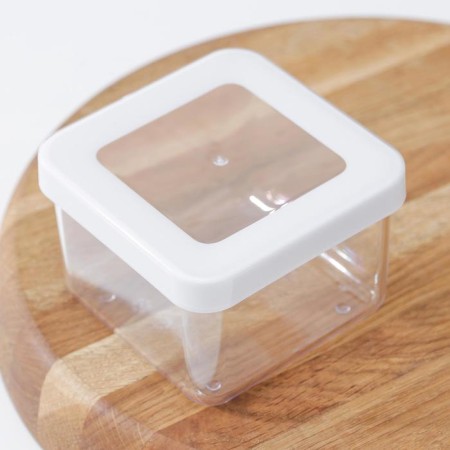 Container for bulk products "Step", 500 ml, 10 × 10 × 7 cm, white color-1