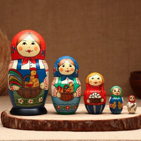 Nesting doll "Old Russian nesting doll", 5 puppet, suite