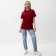 Female T -shirt, burgundy color, size 48