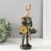 Polystone souvenir with the clock "Hare in the military camisole" 9.5x12x30 cm
