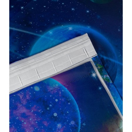 Curtain Blackout "Cosmos", size 140x260 cm, blue color-6