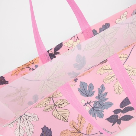 Household bag without fastening, pink color-2