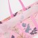 Household bag without fastening, pink color