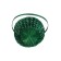 Wicker basket 20 x 20 x 9 cm, handle h = 25 cm, green