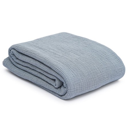 Bilateral carpet of musli jeans-blue color Essential, size 230x250 cm