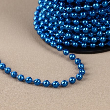 Beads on threads are round 4mm*10 ± 1 -yard blue plastic bobin au-1