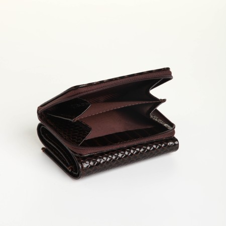 Women's wallet with lightning, brown color-3