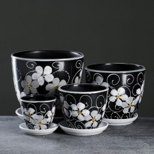 Set of flower pots 4 pcs. Night violet 0.4 / 1 / 2.5 / 5 l