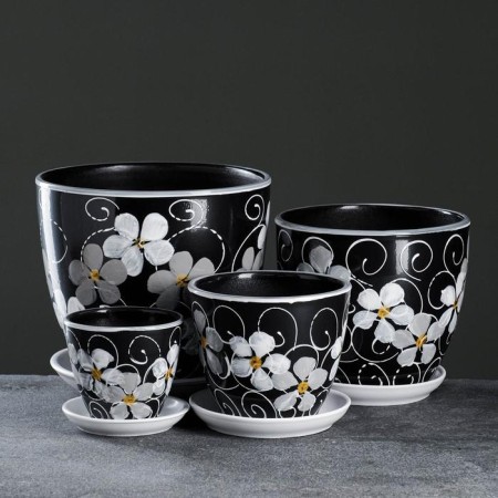 Set of flower pots 4 pcs. Night violet 0.4 / 1 / 2.5 / 5 l