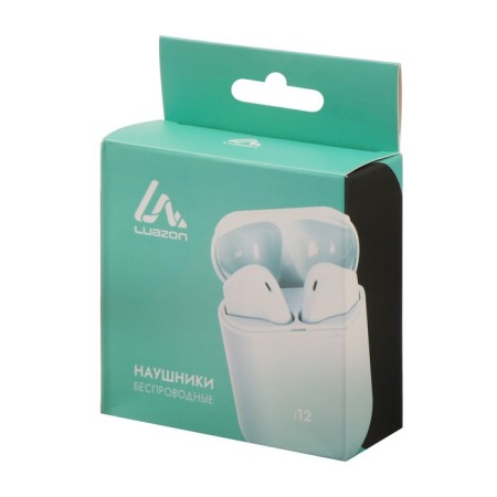 Wireless headphones Luazon i12, TWS, BT 5.0, 35/300 mAh, sensor, matte, black-7