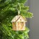 Christmas tree toy "House with Santa Claus and Christmas tree", from batteries, glow warm white