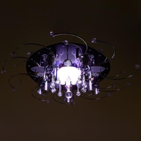 Economic chandelier with PDU 41007/5 5x40W E27, backlight LED Black 64x64x17 cm-4