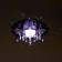 Economic chandelier with PDU 41007/5 5x40W E27, backlight LED Black 64x64x17 cm