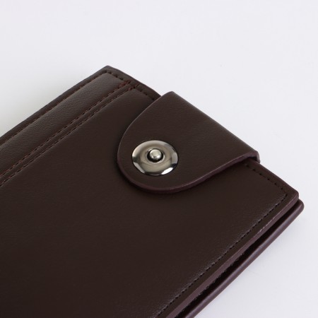 Male purse on a magnet, brown color-4
