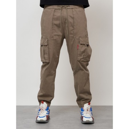 Cargo jeans, size 48, beige color-4