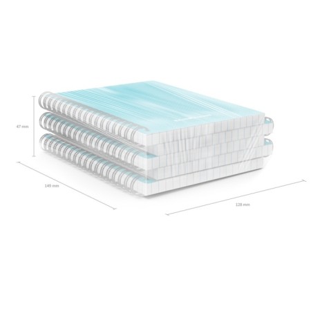 Notebook A6 (120 x 146 mm), 80 sheets in the cage on the crest Erichkrause "Glance Vivid", plastic cover, offset block, white 100%, mix-9
