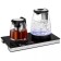 Tea kit KitFort KT-6181, glass, 2/1.2 l, 1500 watts, black