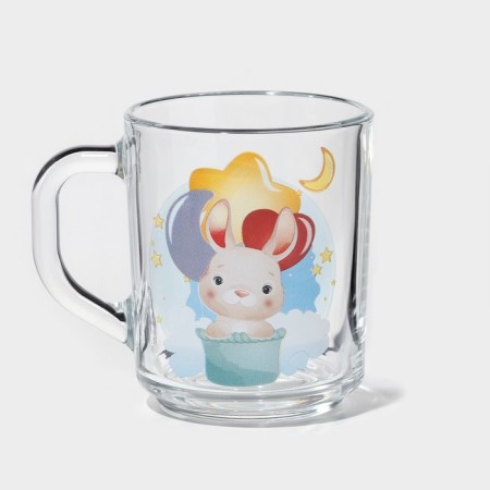 Mug "Cute fluffs", glass, 200 ml, MIX drawing-6