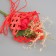 Decorative bouquet "Rose" 5x9 cm, red