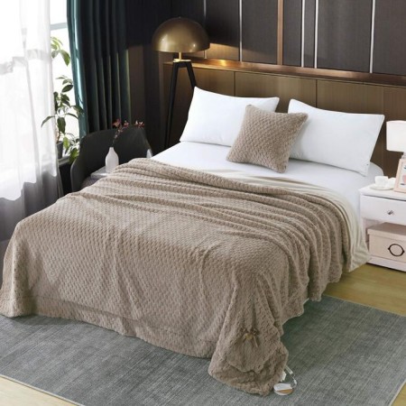 Aville cover, size 160x220 cm, beige color-5