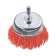 Cup brush for a drill kwb, d = 75 mm, shank d = 6 mm, hard, nylon with aluminum oxide