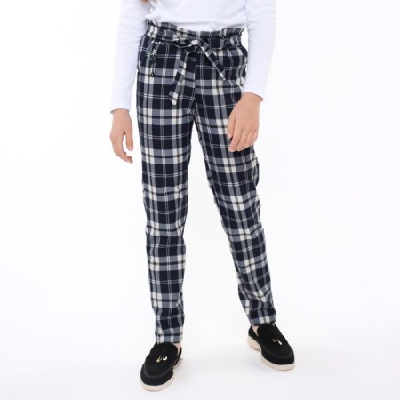 School pants for girls, dark blue color, height 152 cm