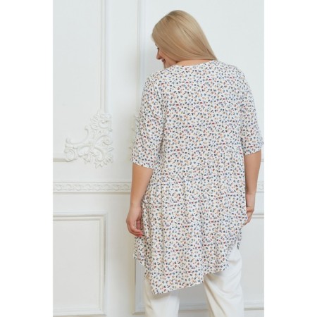 Women's tunic, size 58, white color-4