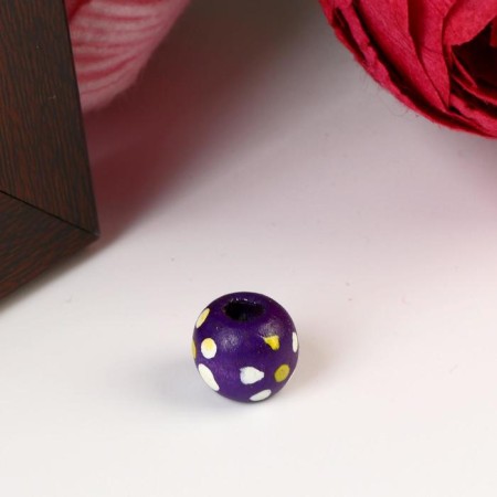 A set of beads for creativity wood "Ball with a flower" set 50 pcs mix 1x1x1 cm-2