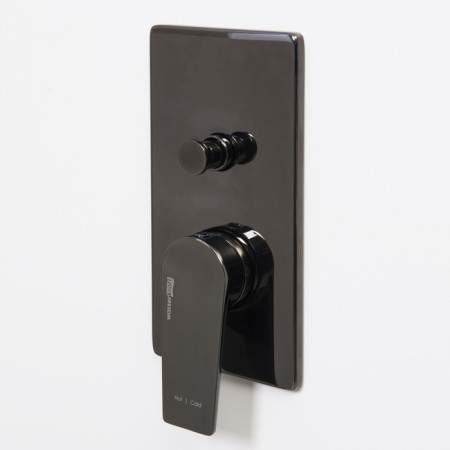 Shower mixer Wasserkraft Abens 6661, single -leaf, without watering can, without spout, black-1