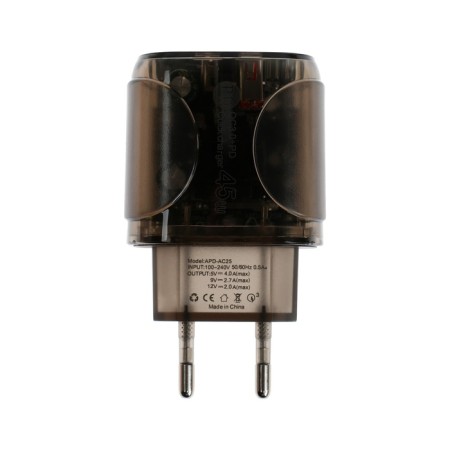 Network charger OR -000, 3 A, USB, Type-C, transparent, black-5