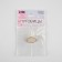 The button is decorative, metal, 23 × 16 mm, white/gold color