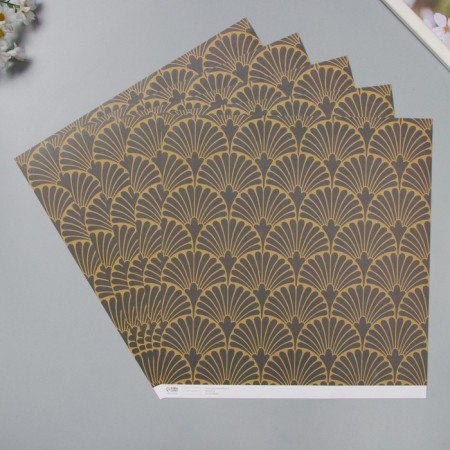 Scrapbooking Paper "Fan" density 180 grams set 5 pcs 30.5x32 cm-1