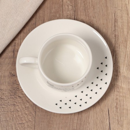 Tea couple ceramic "animals", 200 ml, white color-3