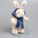 Soft toy "Little Friend", skiing bunny, blue scarf